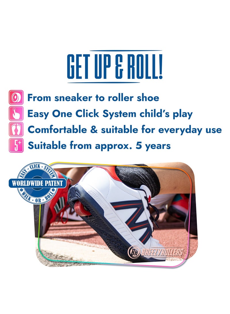 BREEZYROLLERS BREEZY ROLLERS shoes with wheels for children, Roller skates sneakers kids, From children's street shoes to roller skates in a few seconds, Patented click system, Trainers with wheels for girls & boys - Image 2