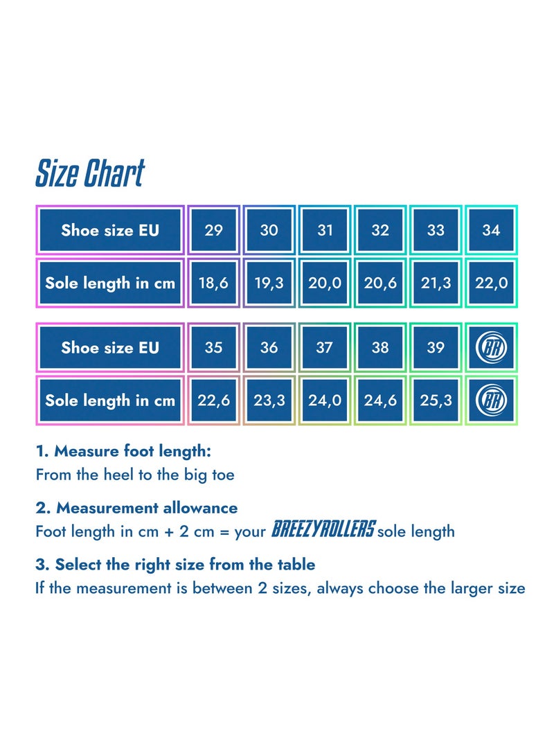 BREEZYROLLERS BREEZY ROLLERS shoes with wheels for children, Roller skates sneakers kids, From children's street shoes to roller skates in a few seconds, Patented click system, Trainers with wheels for girls & boys - Image 5