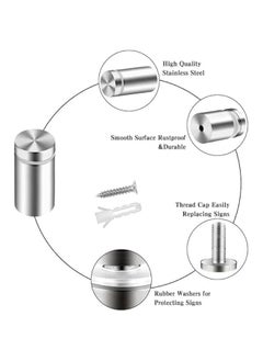 MOXO 20  Standoff Screws for Wall Mount Acrylic Picture Frame Hardware Sign Mounting Hardware Sign Standoff Screws Sps Standoffs Stand Off Wall Mounts0.5x1inch)  - Image 3