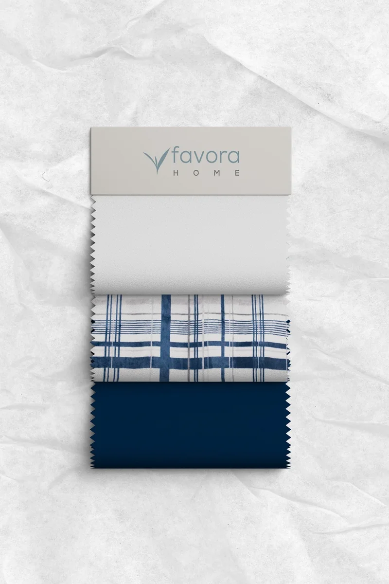 فافورا 3 Piece Woolly Double Blanket Bedspread Set - Blue