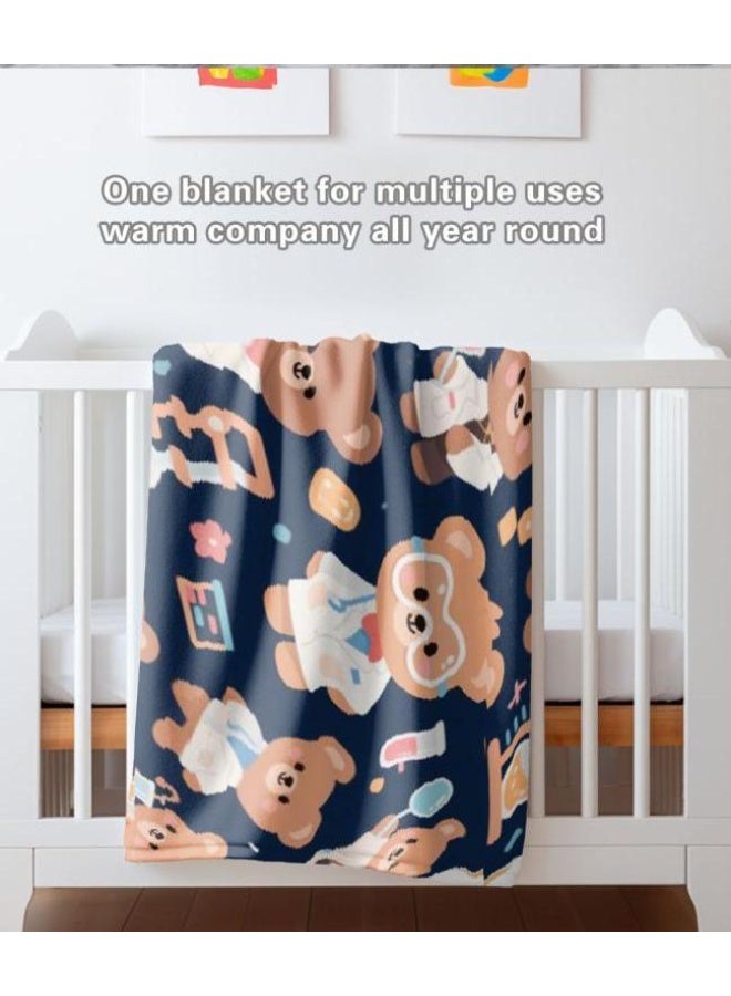 general Children's or student cartoon flannel thin blanket (warm and comfortable, suitable for sleep, games) 100cm*150cm - Image 4