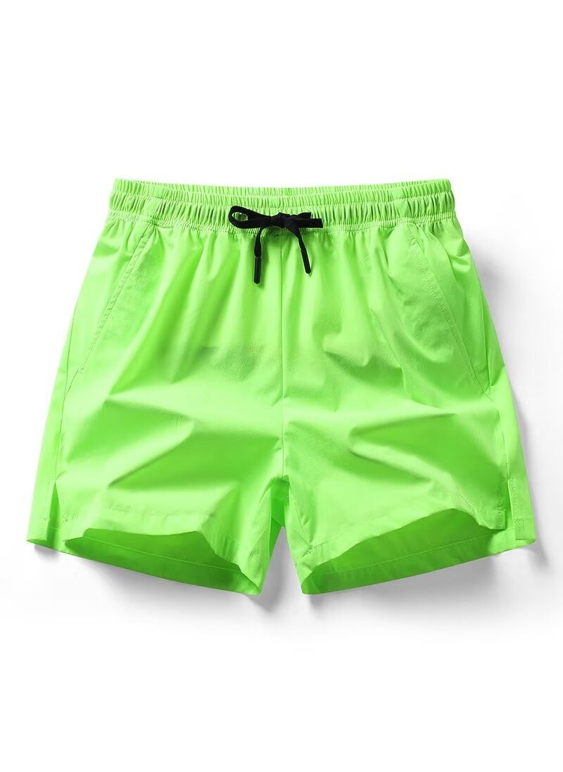 Mens Sport Shorts Quick Dry Thin Summer Casual Ice Silk Running Training Football Basketball Loose Fit Three Quarter Length Army Green  - Image 5