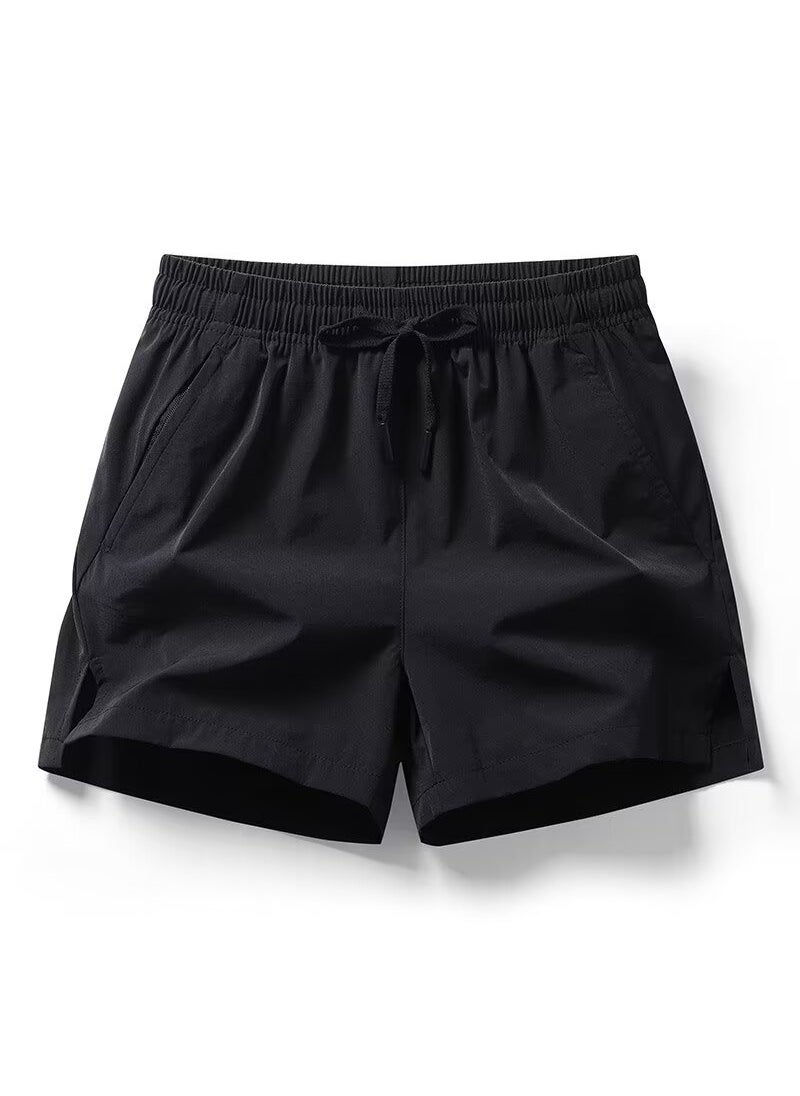 Mens Sport Shorts Quick Dry Thin Summer Casual Ice Silk Running Training Football Basketball Loose Fit Three Quarter Length Army Green  - Image 2