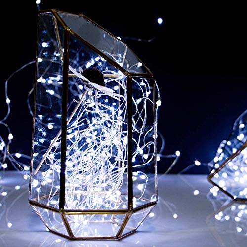XERGY 33Ft Long 100 Led Silver Wire Fairy String Lights 8 Modes Led String Lights Usb Powered With Remote Control For Diy Home Decoration Christmas, Diwali, Halloween Night, 33 meter - Image 3