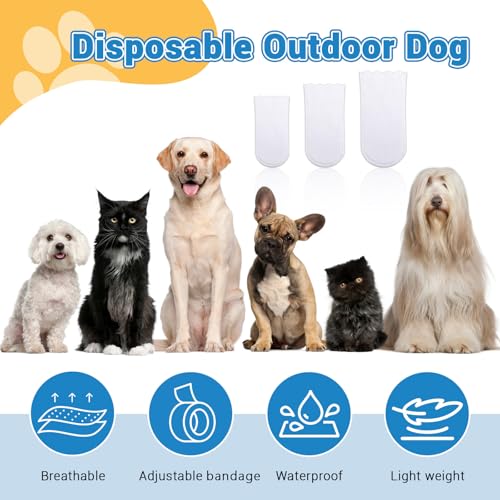 ASTIMESA 40 Pieces Waterproof Disposable Dog Booties Protector, Small Dog Feet Covers with Adjustable Self-Adhesive Bandage, Disposable Dog Shoes Boots for Indoor and Outdoor Use Paw Protection (S) - Image 4
