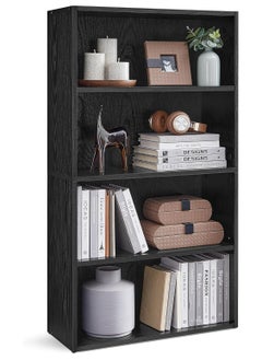Chulovs 4 Tier Bookshelves and Bookcases bookshelf Floor Standing Display Storage Shelves 108cm Tall Bookcase Home Decor Furniture for Home Office, Living Room, Bed Room, Floor Standing Unit  - Image 1