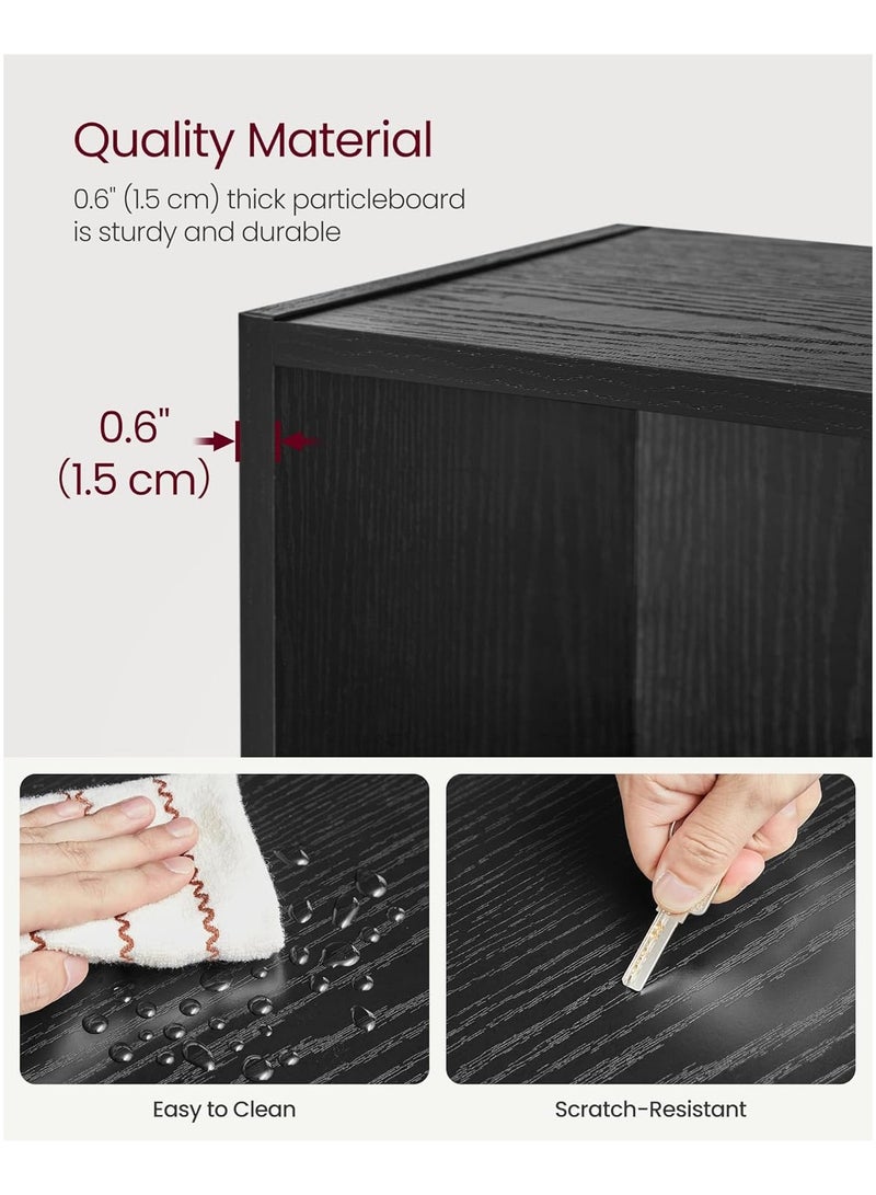 تشولوفز أرفف كتب وخزانات كتب مكونة من 4 طبقات، أرفف عرض وتخزين قائمة على الأرض، ارتفاع 108 سم، خزانة كتب، أثاث ديكور منزلي للمكتب المنزلي، غرفة المعيشة، غرفة النوم، وحدة قائمة على الأرض - Image 5