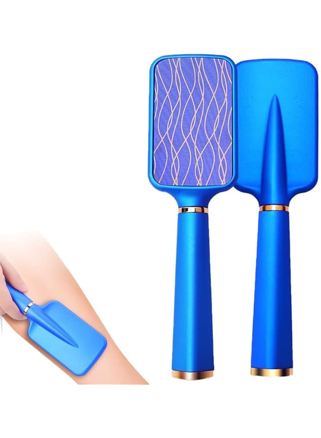 KASTWAVE Removal Eraser With Handle Painless Crystal Hair Remover Tools With Handle Magic Crystal Hair Eraser Soft Smooth Skin Fast & Easy Crystal Hair Removal For Men And Women Blue - Image 1
