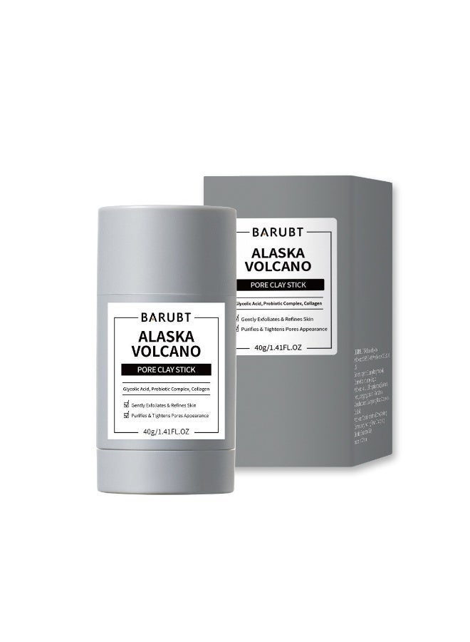 باروبت Alaska Volcano Pore Clay Stick 40G Deep Cleansing Mask Facial Mask Wash Off Mask Blackhead Removal Mask - Image 1
