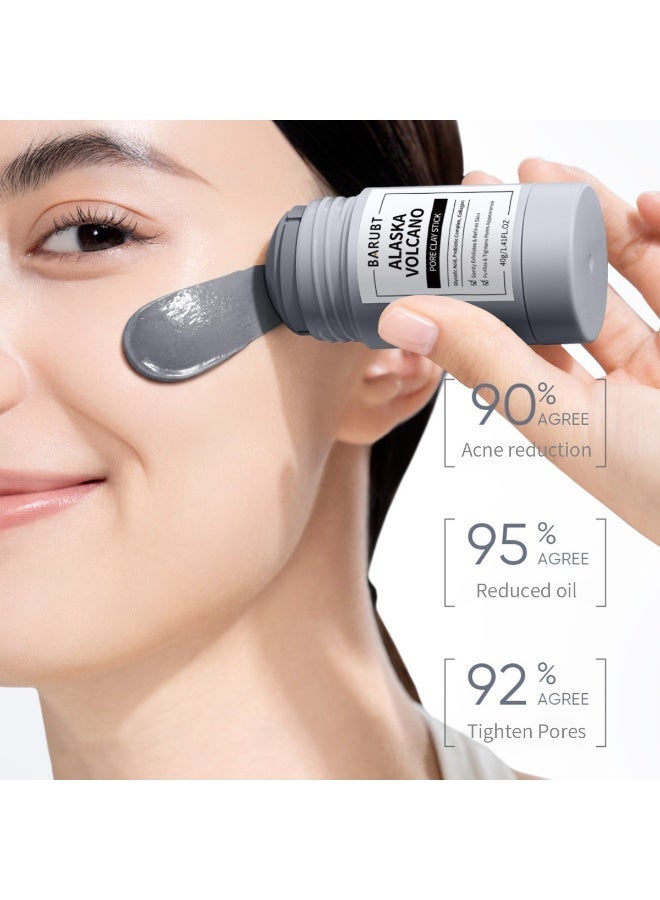 باروبت Alaska Volcano Pore Clay Stick 40G Deep Cleansing Mask Facial Mask Wash Off Mask Blackhead Removal Mask - Image 3