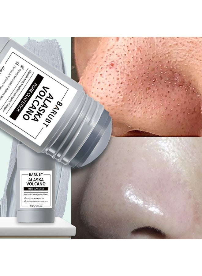 باروبت Alaska Volcano Pore Clay Stick 40G Deep Cleansing Mask Facial Mask Wash Off Mask Blackhead Removal Mask - Image 5