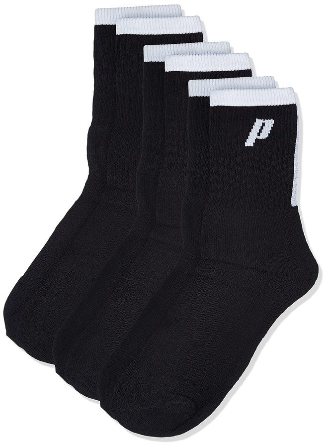 برنس مضرب تنس برينس تور 23 من الألومنيوم مع 12 كرة تنس برتقالية من المرحلة الثانية، وجوارب برينس سوداء مع سوار معصم وردي/أبيض - Image 3