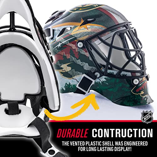 Franklin Sports NHL Minnesota Wild Team Logo Mini Hockey Goalie Mask with Case - Collectible Goalie Mask with Official NHL Logos and Colors - Image 3