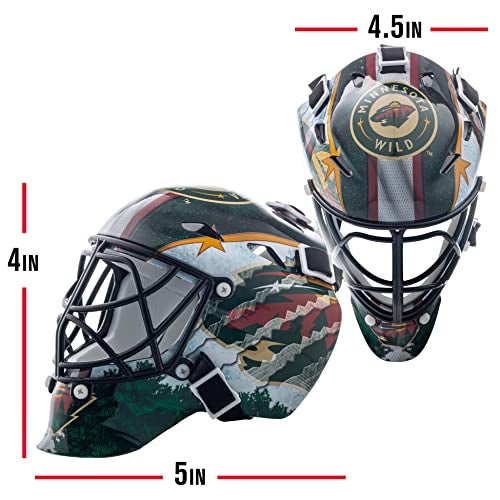 Franklin Sports NHL Minnesota Wild Team Logo Mini Hockey Goalie Mask with Case - Collectible Goalie Mask with Official NHL Logos and Colors - Image 2