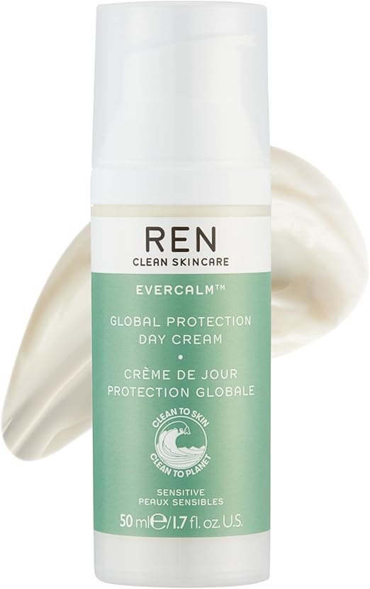 REN Clean Skincare Evercalm Global Protection Day Cream Calm Soothe Hydrate Sensitive Skin Vegan Step 4 Moisturise - Image 1