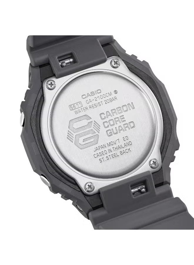 G-Shock Men's GA-2100CM-8ADR Watch - Grey Camouflage, Bio-Based Resin Band - Image 5