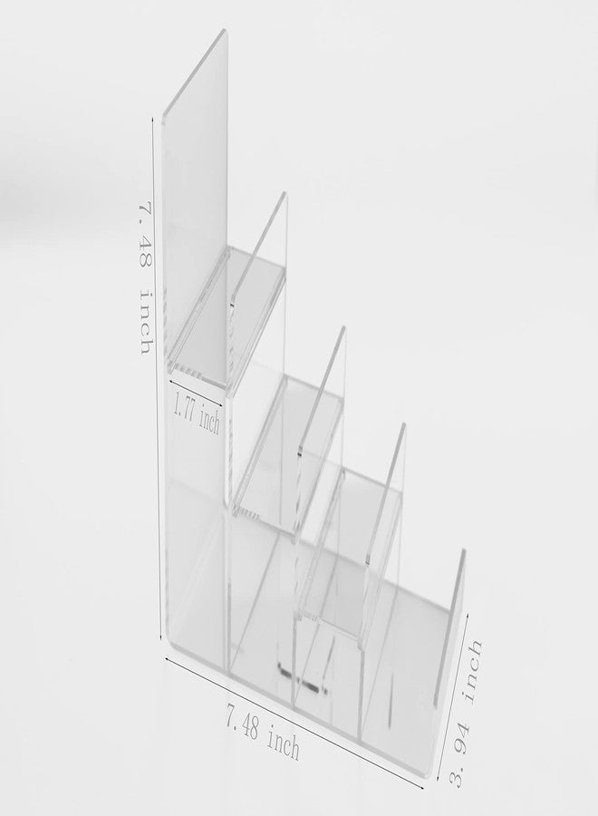 Homingyo 2-Pack Acrylic Purse Display Stand Wallet Holder Jewelry Stand Cosmetic Display Stand Riser (4-tier 2pcs) - Image 3