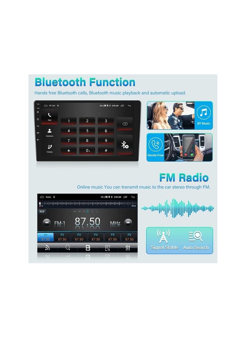 SHEZA STAR - Android Car Stereo for Ford Mustang 2010 To 2014 6GB RAM 128GB ROM Support SIM Card, Apple Carplay, Mirror-Link Wi-Fi BT, Radio GPS Navigation, 10 Inch IPS Touch Screen with Backup Camera Included - Image 1