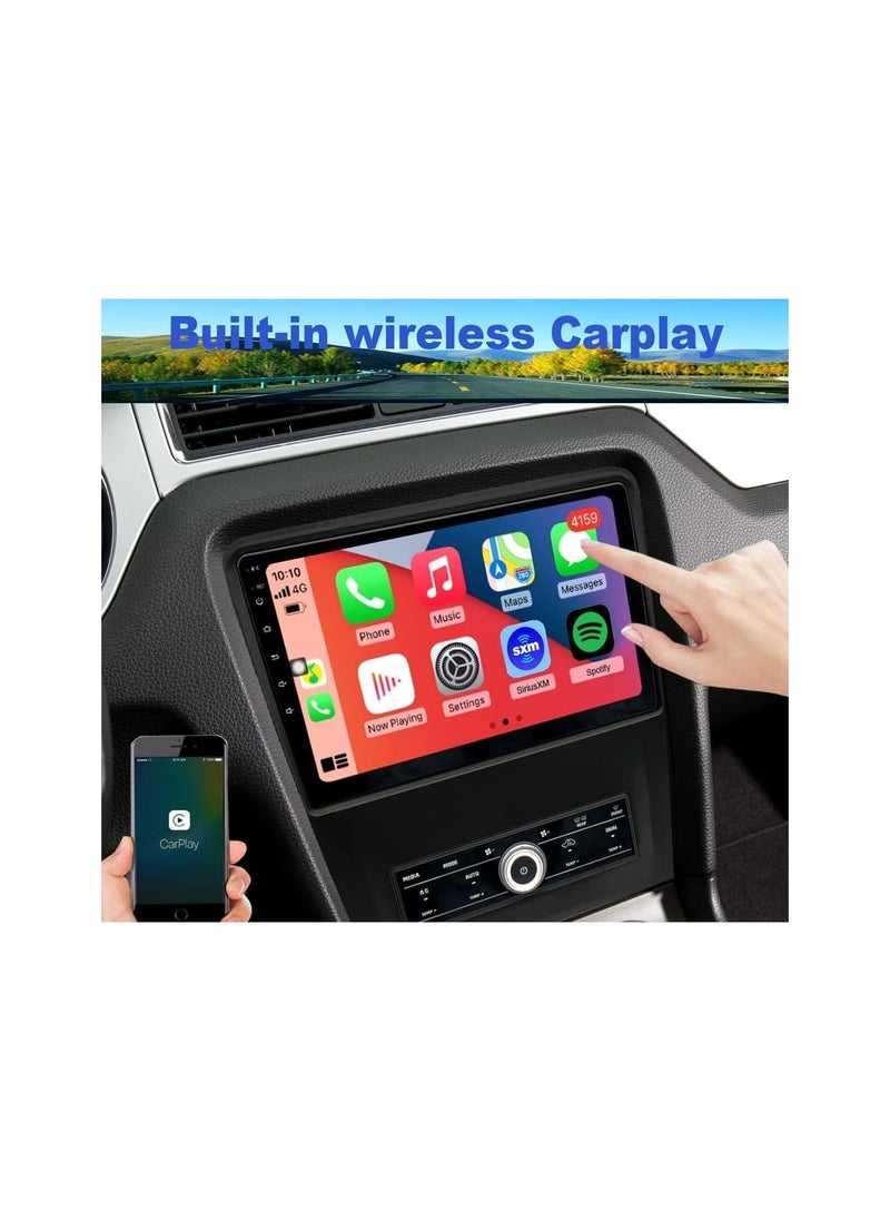 SHEZA STAR - Android Car Stereo for Ford Mustang 2010 To 2014 6GB RAM 128GB ROM Support SIM Card, Apple Carplay, Mirror-Link Wi-Fi BT, Radio GPS Navigation, 10 Inch IPS Touch Screen with Backup Camera Included - Image 1