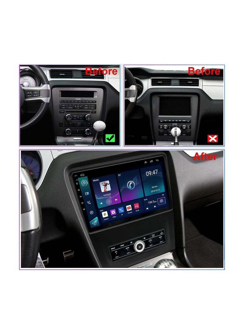 SHEZA STAR - Android Car Stereo for Ford Mustang 2010 To 2014 6GB RAM 128GB ROM Support SIM Card, Apple Carplay, Mirror-Link Wi-Fi BT, Radio GPS Navigation, 10 Inch IPS Touch Screen with Backup Camera Included - Image 1