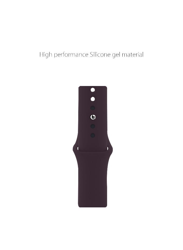 Samu Apple Watchband 42MM/44MM/45MM/49MM Silicone Strap for Apple Watch All Series Crimson Cherry - Image 4