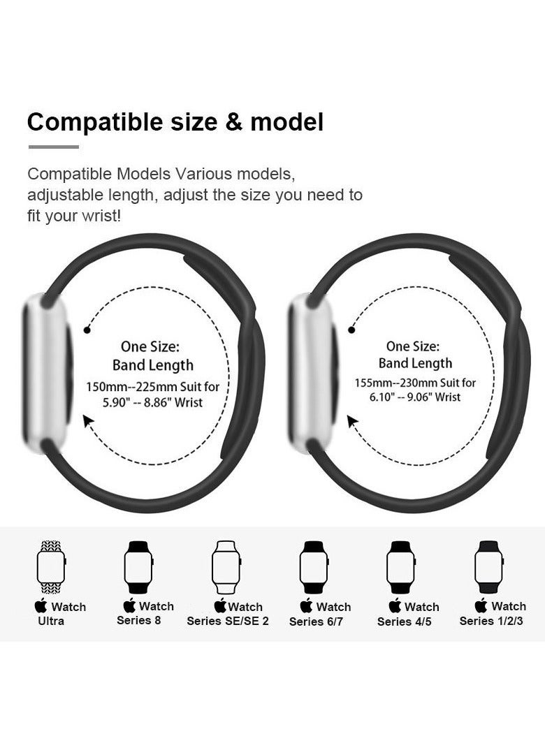 Apple Watchband 42MM/44MM/45MM/49MM Silicone Strap for Apple Watch All Series Crimson Cherry - view 3