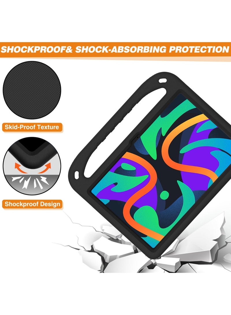 Cover for Lenovo Tab M11 2023 TB-330FU TB-330XU/Lenovo Xiaoxin Pad 2024 TB-331FC 11 Inch Tablet Case for Kids Durable Lightweight EVA Shockproof Protective Handle Stand Cover (Black) - Image 2