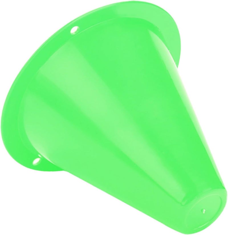 10 Pcs Green Soccer Training Cones Plastic Football Barriers with Flat Square Base - Image 1