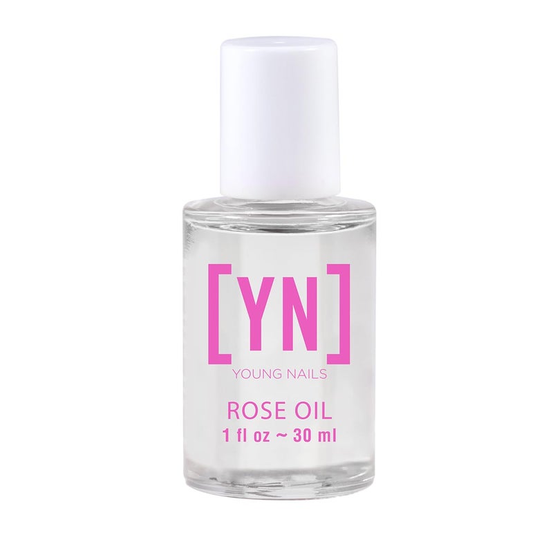 Young Nails Rose Cuticle Oil - Nourishing Nail Growth Oil, Vitamin A & E, Anti-Aging, Conditioning, Moisturizes/Strengthens Nails & Cuticles, 1 oz
