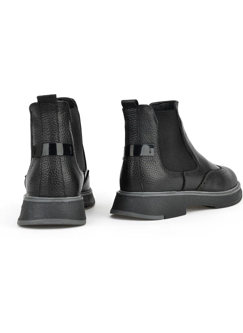 Ziya , Men's Leather Boots 1431024Z6606 Black