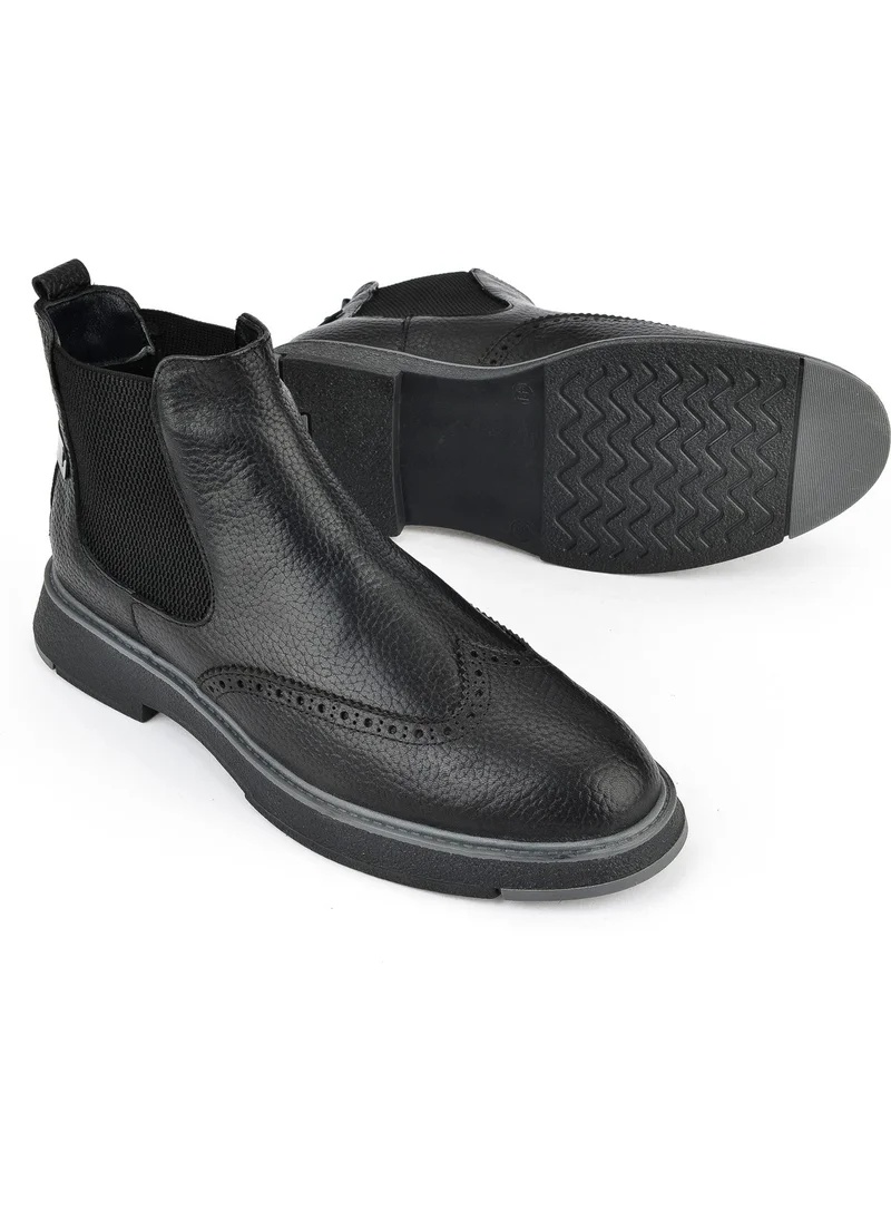 Ziya , Men's Leather Boots 1431024Z6606 Black