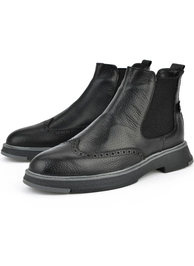 Ziya , Men's Leather Boots 1431024Z6606 Black