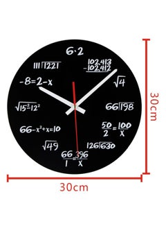 Timelike Timelike Math Clock Unique Wall Clock Modern Design Novelty Maths Equation Clock Each Hour Marked By A Simple Math Equation Black  - Image 5
