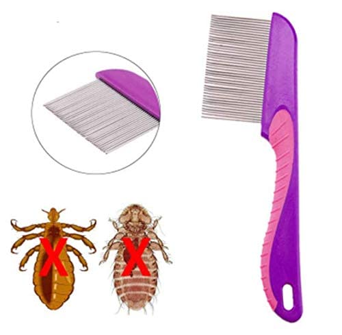 URBANMAC Long Handle New Lice Treatment Comb for Head Lice/Nit Lice Egg Removal Stainless steel Long Teeth For Men Women - Color May Vary - Image 3