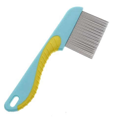 URBANMAC Long Handle New Lice Treatment Comb for Head Lice/Nit Lice Egg Removal Stainless steel Long Teeth For Men Women - Color May Vary - Image 1