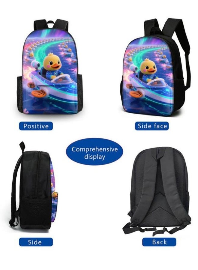 Bright Li Fire Backpacks + handbags + stationery bags | Back-to-school season/festival gifts | Cartoon bag three-piece set, easy to deal with various occasions (available for students, children, friends outings, mountain climbing, school, etc.) - 19 - Image 3