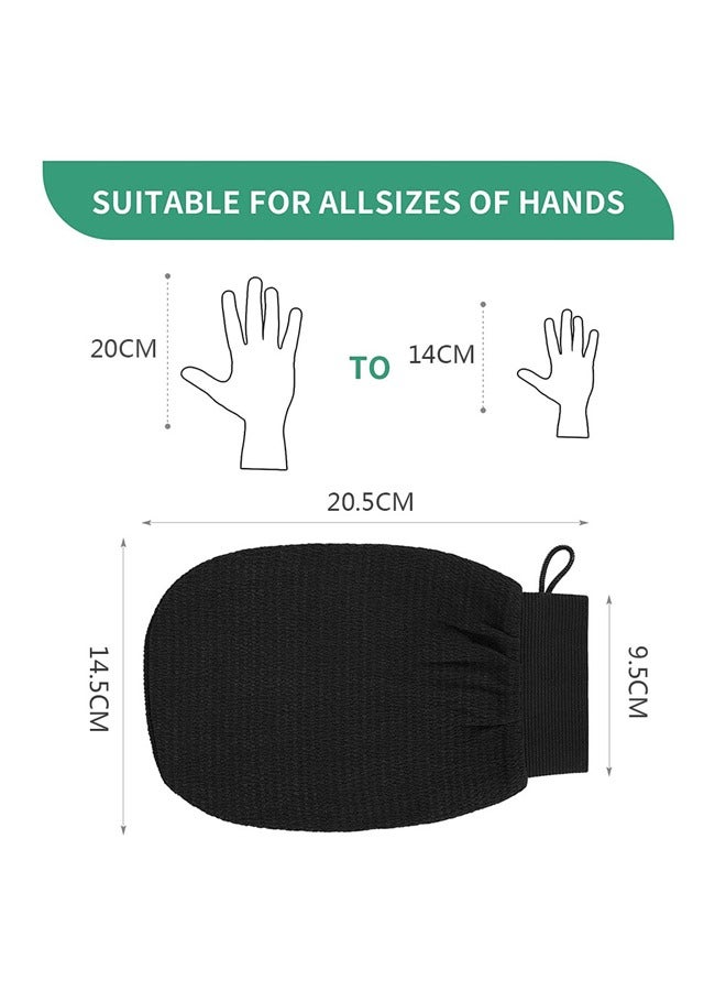 GUSGU 4 Pieces Exfoliating Gloves Exfoliating Body Scrubber Exfoliating Mitts for Body Exfoliating Gloves Dead Skin Exfoliator Scrubber for Women Bath Shower Spa - Image 2