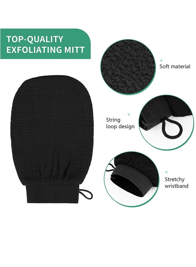 GUSGU 4 Pieces Exfoliating Gloves Exfoliating Body Scrubber Exfoliating Mitts for Body Exfoliating Gloves Dead Skin Exfoliator Scrubber for Women Bath Shower Spa - Image 3