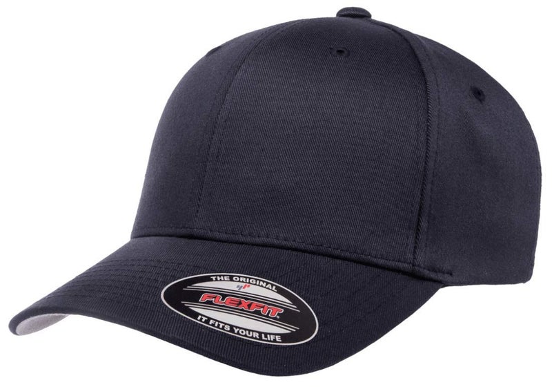 Flexfit Cotton Twill Fitted Cap, S/M Dark Navy - Image 1