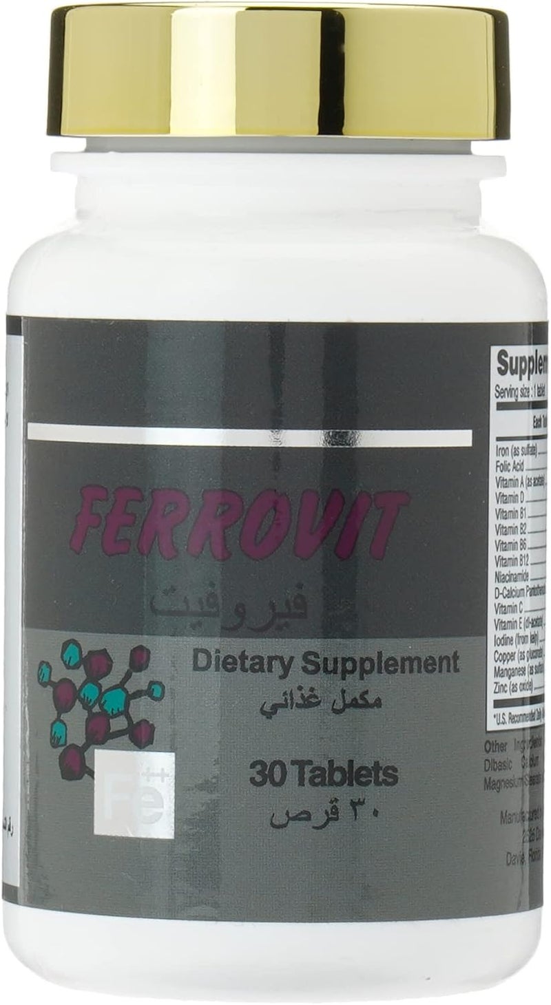 Ferrovit Dietary Supplement Capsules - 30 Tablets - Image 1