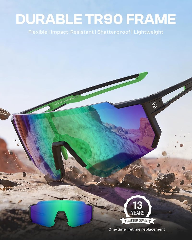 Duco Polarized Kids Sunglasses Youth Sports Cycling Shades Lightweight Frame UV400 Child Boys Girls Baseball SunGlasses DK310 - Image 3