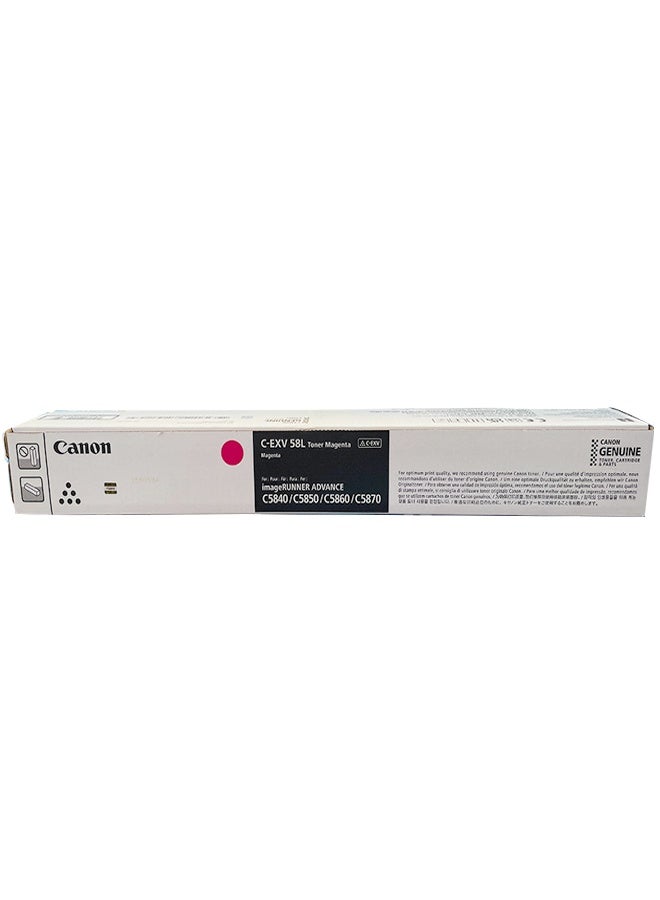 كانون Canon C-EXV58L Magenta Toner Cartridge, 26000 Pages Yield, Magenta | 3768C002 Magenta - Image 1