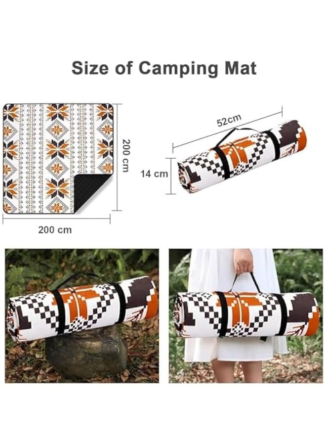 TRASSLE Picnic Blanket,200x200cm Extra Large Picnic Blanket,Waterproof and Foldable Beach Blanket,Machine Washable,for Spring Summer Camping, Park, Travel Grass - Image 3