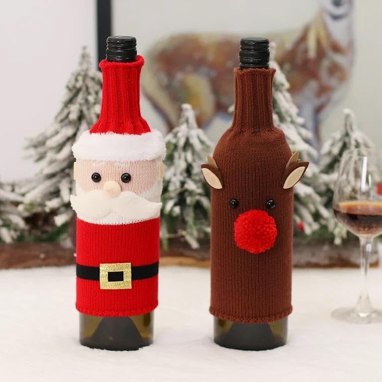 The Decor Wick The Dcor Wick Christmas Santa Wine Bottle Cover  - Image 5