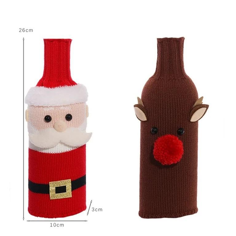 The Decor Wick The Dcor Wick Christmas Santa Wine Bottle Cover  - Image 2