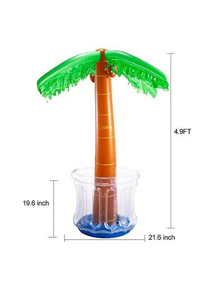 Inflatable Palm Tree Cooler, 60" Blow Up Palm Tree Cooler For Tropical Party Decorations, Hawaiian Party Supplies Pool Decorations (1 Pack Palm Tree Cooler)  - Image 3