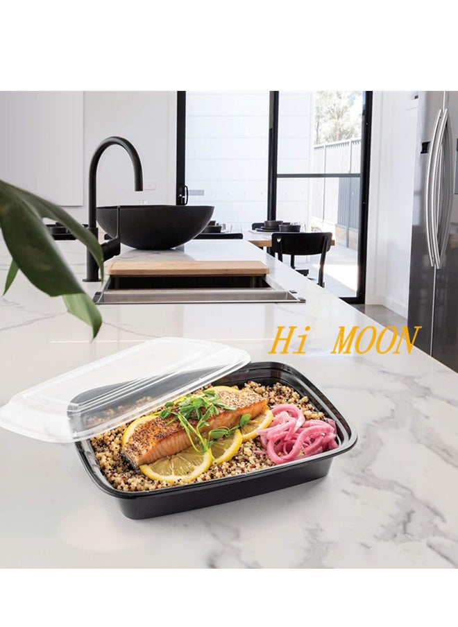 Reusable Food Prep Containers,25-Pack Plastic Food Containers with Lids For Meal Food Prepping - Durable BPA Free Food Storage Containers Lunch Boxes- Stackable, Reusable Dishwasher Safe