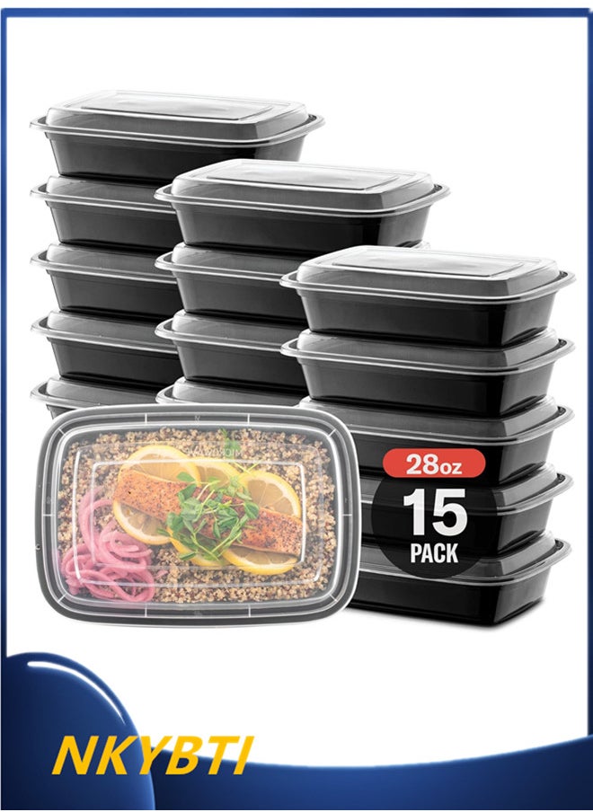 Reusable Food Prep Containers,25-Pack Plastic Food Containers with Lids For Meal Food Prepping - Durable BPA Free Food Storage Containers Lunch Boxes- Stackable, Reusable Dishwasher Safe