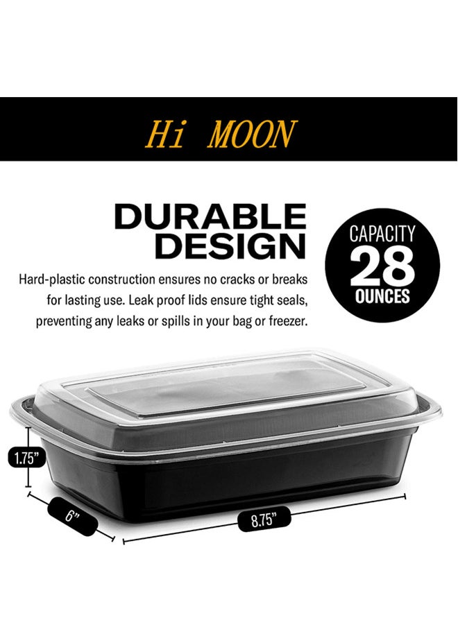 Reusable Food Prep Containers,25-Pack Plastic Food Containers with Lids For Meal Food Prepping - Durable BPA Free Food Storage Containers Lunch Boxes- Stackable, Reusable Dishwasher Safe