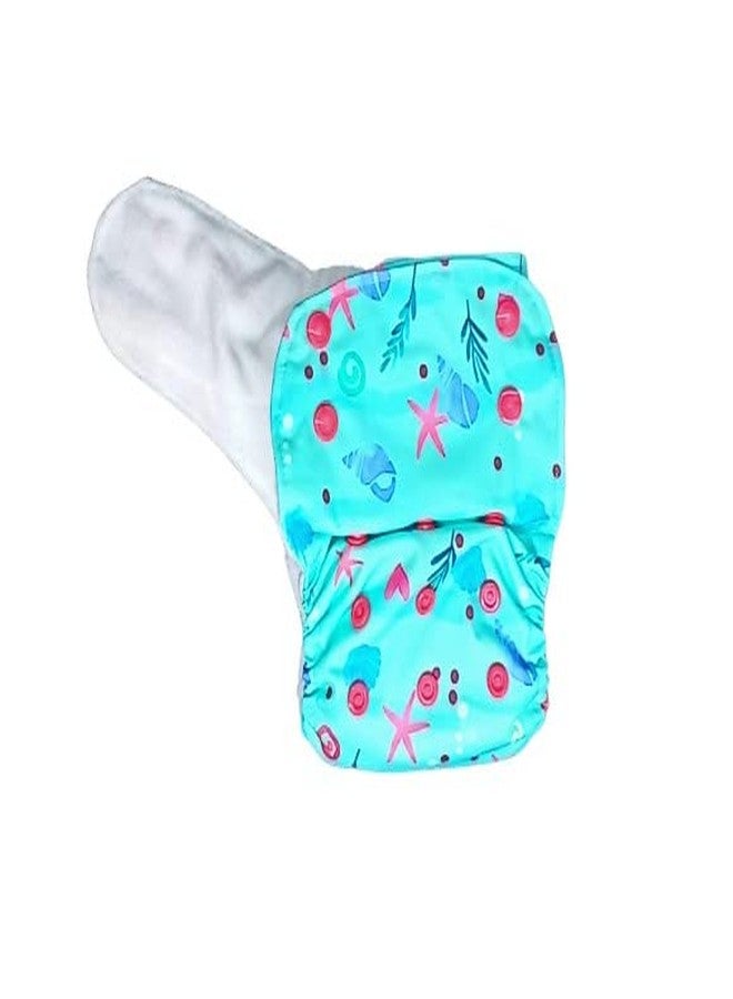 Kindermum Nano AIO Cloth Diapers - one Size diapers with 100% Organic Cotton Inserts (SeashoreNano-AIO) - Image 5